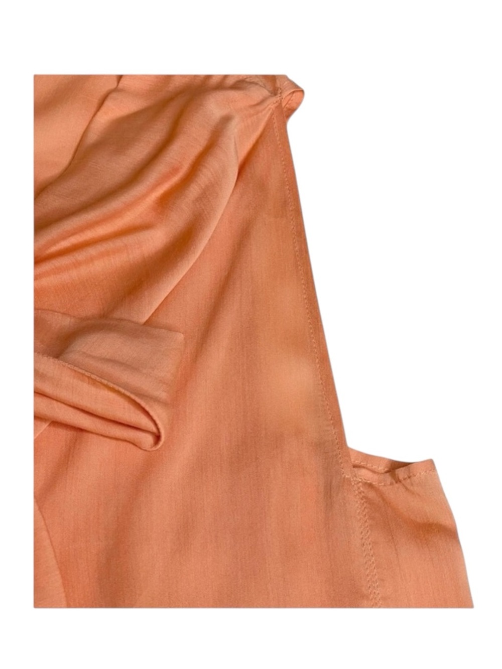 See by Chloe ༻ Pussy Bow Silk Crepe Crepon Sleeveless Top ༻Coral Pink Orange ༻ 6 - Picture 8 of 16